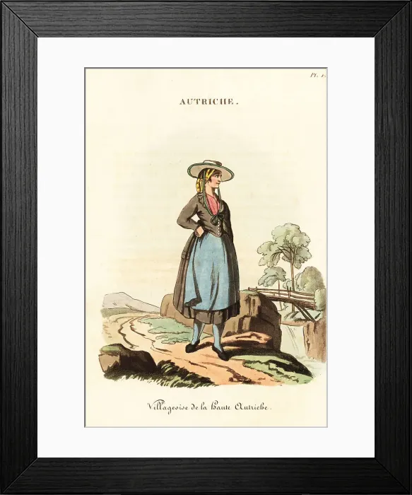 Framed Print : Peasant woman of Upper Austria, 18th century Framed Print : Peasant woman of Upper Austria, 18th century