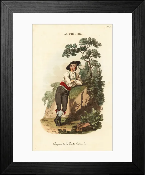 Framed Print : Man of Slovenia, 18th century Framed Print : Man of Slovenia, 18th century