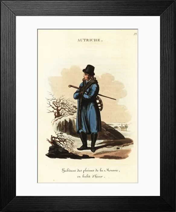 Framed Print : Moravian man, Czech Republic, 18th century Framed Print : Moravian man, Czech Republic, 18th century