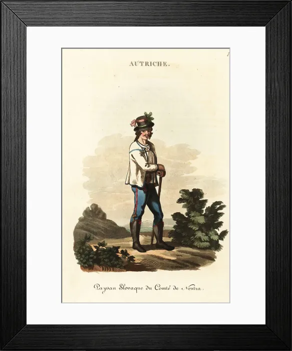 Framed Print : Slav youth of Nitra Country (Slovakia), 18th century Framed Print : Slav youth of Nitra Country (Slovakia), 18th century