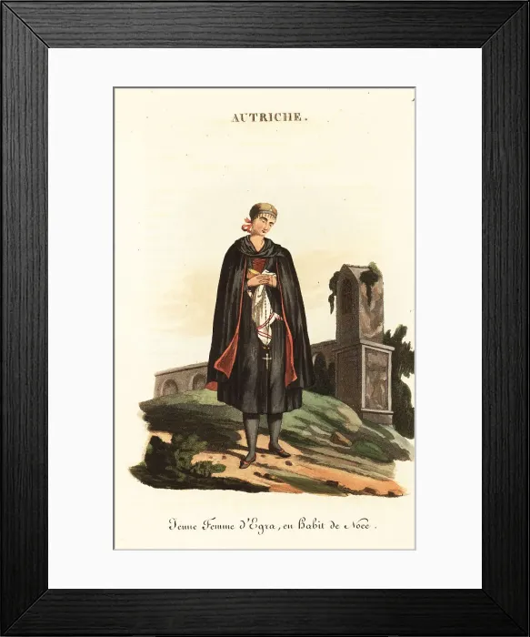 Framed Print : Young bride of Cheb, Bohemia, 18th century Framed Print : Young bride of Cheb, Bohemia, 18th century
