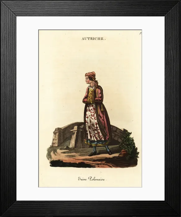 Framed Print : Costume of a Polish Jewish pawnbroker, 18th century