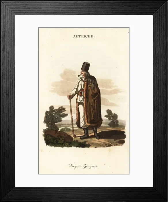 Framed Print : Hungarian peasant, 18th century Framed Print : Hungarian peasant, 18th century