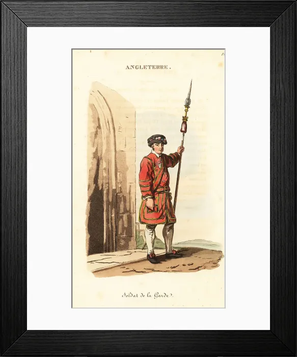 Framed Print : Yeoman of the King's Guard, London, 1800s Framed Print : Yeoman of the King's Guard, London, 1800s