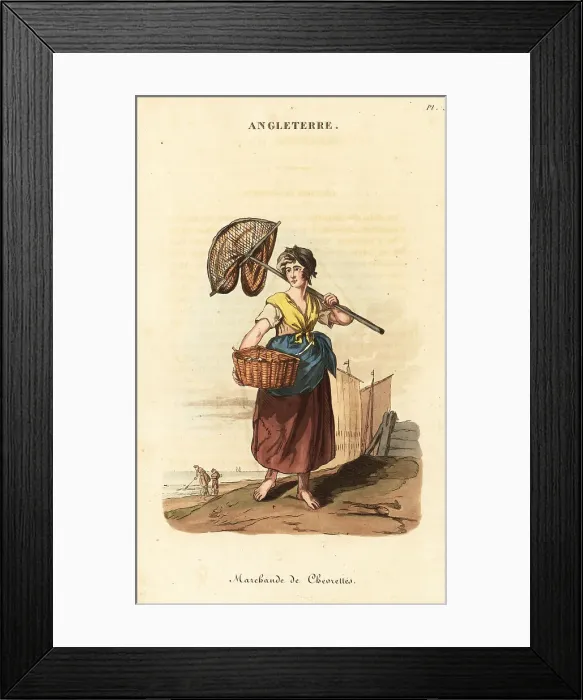 Framed Print : Female shrimper on the English coast Framed Print : Female shrimper on the English coast