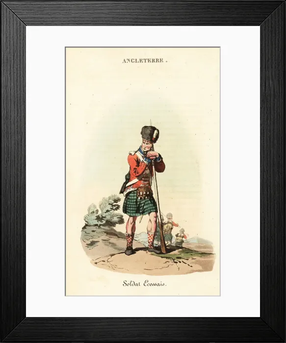 Framed Print : Private of the 42nd Highland Regiment, 1800s Framed Print : Private of the 42nd Highland Regiment, 1800s