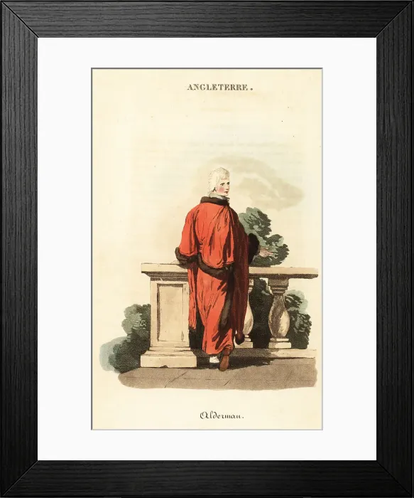 Framed Print : Alderman of London in ceremonial robes, 1800s Framed Print : Alderman of London in ceremonial robes, 1800s