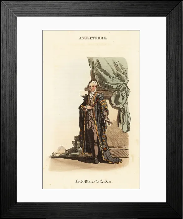 Framed Print : Lord Mayor of London in robes of office, 1800s Framed Print : Lord Mayor of London in robes of office, 1800s