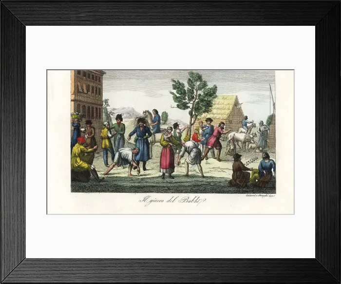 Framed Print : Russian villagers playing Babki (knucklebones), 19th century Framed Print : Russian villagers playing Babki (knucklebones), 19th century