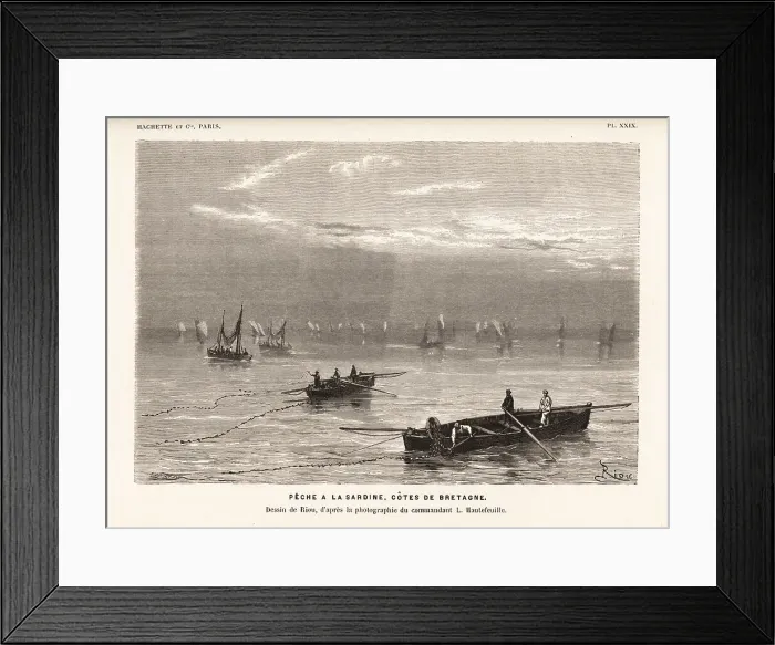 Framed Print : Fishing for sardine off the Atlantic coast of Brittany Framed Print : Fishing for sardine off the Atlantic coast of Brittany