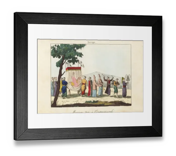 Framed Print : Turkish marriage ceremony in Constantinople Framed Print : Turkish marriage ceremony in Constantinople