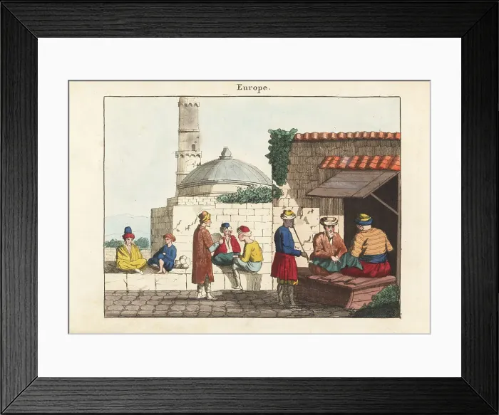Framed Print : The Bedesten bazaar in Larissa, Thessaly, Greece, 1800s Framed Print : The Bedesten bazaar in Larissa, Thessaly, Greece, 1800s