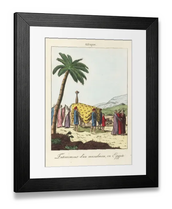 Framed Print : Muslim burial in Egypt, 18th century Framed Print : Muslim burial in Egypt, 18th century