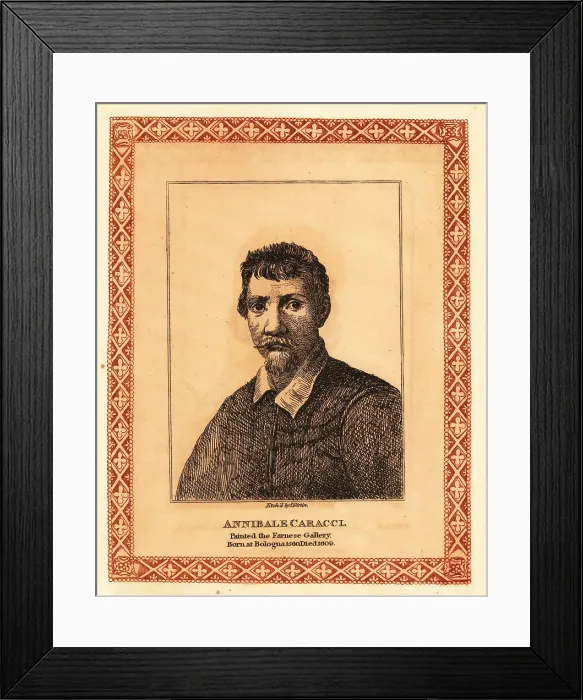 Framed Print : Portrait of Annibale Caracci, Italian Baroque painter Framed Print : Portrait of Annibale Caracci, Italian Baroque painter