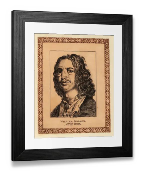 Framed Print : Portrait of William Dobson, history painter and portraitist Framed Print : Portrait of William Dobson, history painter and portraitist