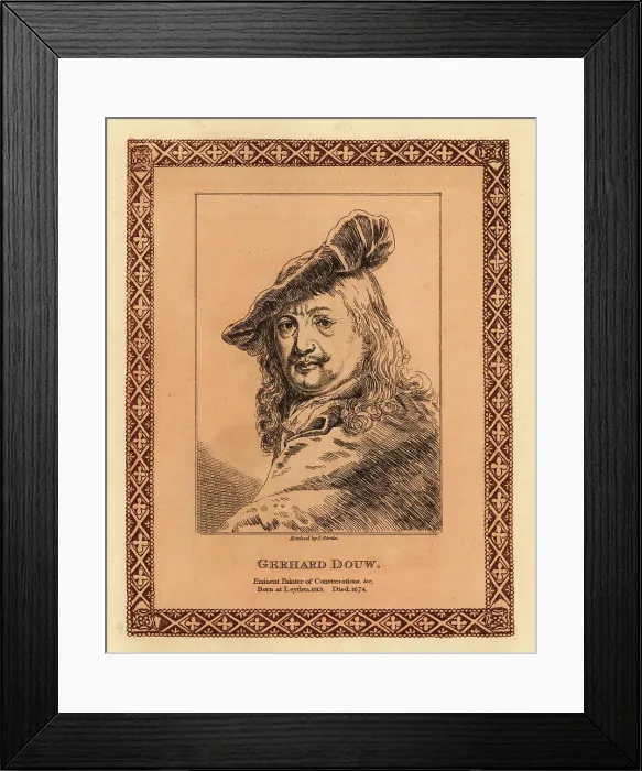 Framed Print : Gerrit Dou or Gerard Douw, Dutch Golden Age painter Framed Print : Gerrit Dou or Gerard Douw, Dutch Golden Age painter