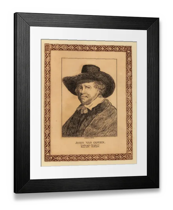 Framed Print : Portrait of Jan van Goyen, Dutch landscape and seascape painter Framed Print : Portrait of Jan van Goyen, Dutch landscape and seascape painter
