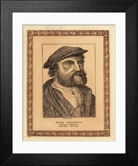 Framed Print : Portrait of Hans Holbein the Younger, German portraitist Framed Print : Portrait of Hans Holbein the Younger, German portraitist