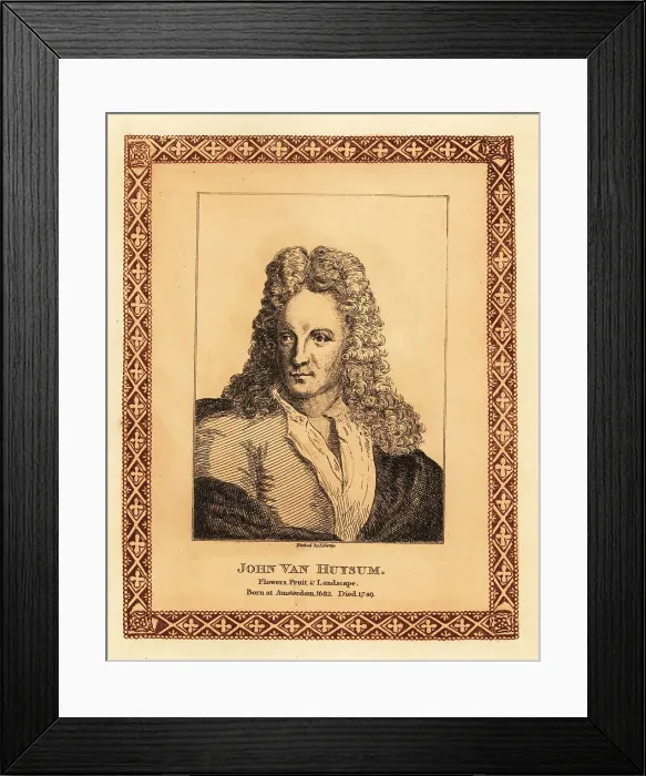 Framed Print : Portrait of Jan van Huysum, Dutch painter of flowers, fruit Framed Print : Portrait of Jan van Huysum, Dutch painter of flowers, fruit