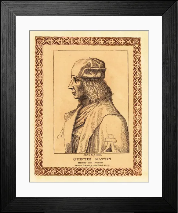 Framed Print : Quentin Matsys, Flemish history painter and portraitist Framed Print : Quentin Matsys, Flemish history painter and portraitist