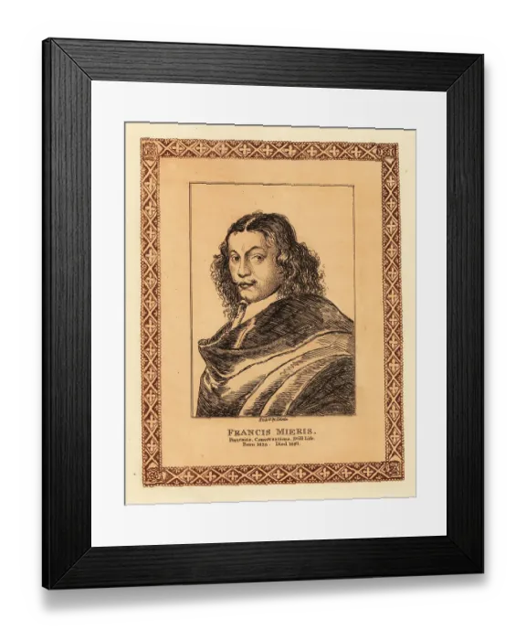Framed Print : Frans van Mieris, Dutch Golden Age genre and portrait painter Framed Print : Frans van Mieris, Dutch Golden Age genre and portrait painter