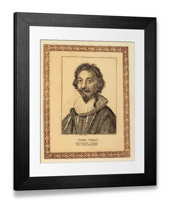 Framed Print : Simon Vouet, French portrait painter to the court of King Louis Framed Print : Simon Vouet, French portrait painter to the court of King Louis