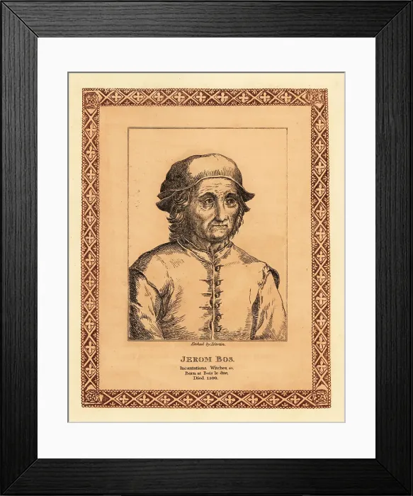 Framed Print : Portrait of Hieronymus Bosch, c. 1450-1516, Dutch / Netherlandis Framed Print : Portrait of Hieronymus Bosch, c. 1450-1516, Dutch / Netherlandis