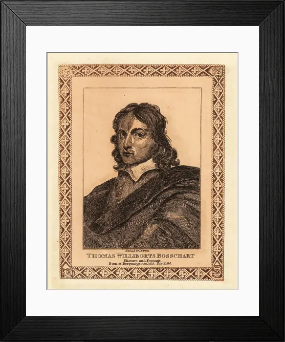 Framed Print : Portrait of Thomas Williboirts Bosschaert, Dutch-born Flemish Ba Framed Print : Portrait of Thomas Williboirts Bosschaert, Dutch-born Flemish Ba