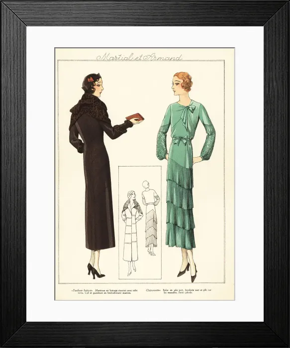 Framed Print : Women in coats and dresses by Martial et Armand, 1931 Framed Print : Women in coats and dresses by Martial et Armand, 1931