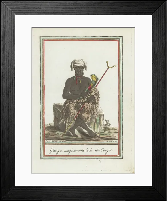 Framed Print : Nganga or healer of the Kindgom of Congo Framed Print : Nganga or healer of the Kindgom of Congo