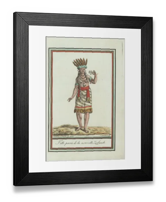 Framed Print : Maori girl in her finery, New Zealand Framed Print : Maori girl in her finery, New Zealand