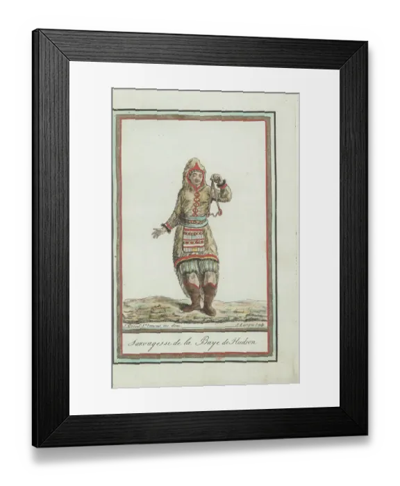 Framed Print : Inuit woman of Hudson Bay with goggles Framed Print : Inuit woman of Hudson Bay with goggles