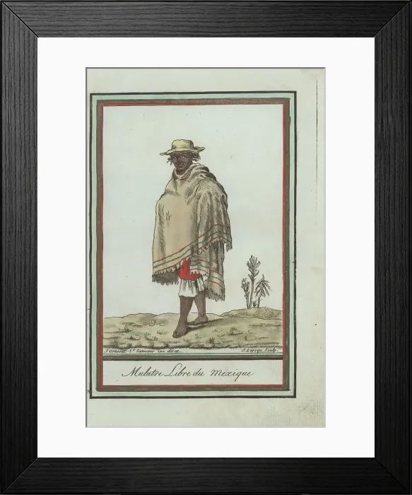 Framed Print : Multiracial Aztec freeman of ancient Mexico Framed Print : Multiracial Aztec freeman of ancient Mexico