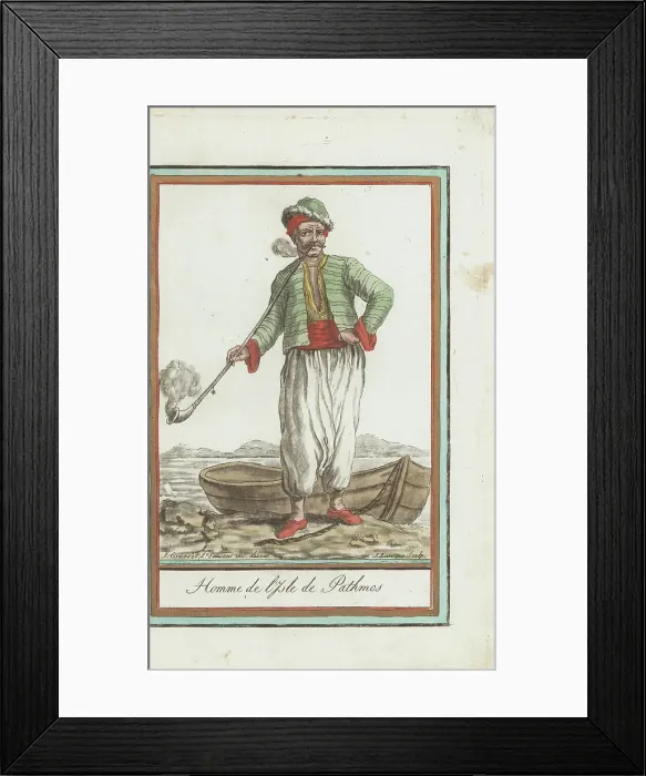 Framed Print : Man of the Greek island of Patmos Framed Print : Man of the Greek island of Patmos
