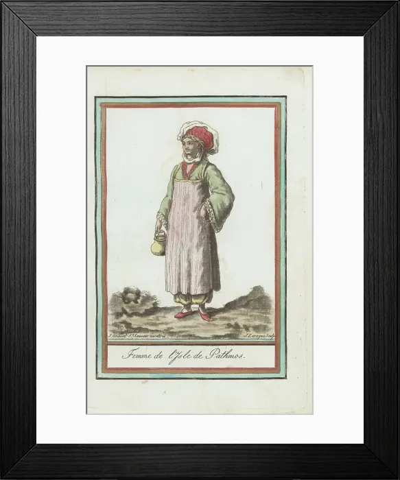 Framed Print : Woman of the Greek island of Patmos Framed Print : Woman of the Greek island of Patmos