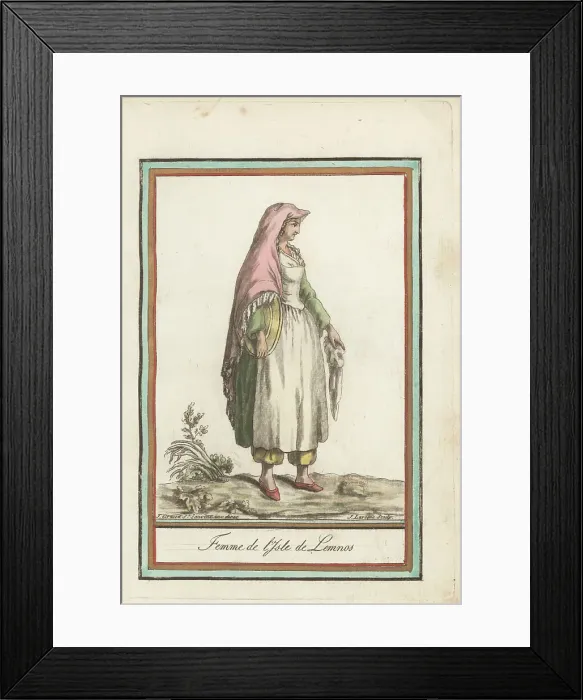 Framed Print : Woman of the island of Lemnos, Ottoman Empire Framed Print : Woman of the island of Lemnos, Ottoman Empire