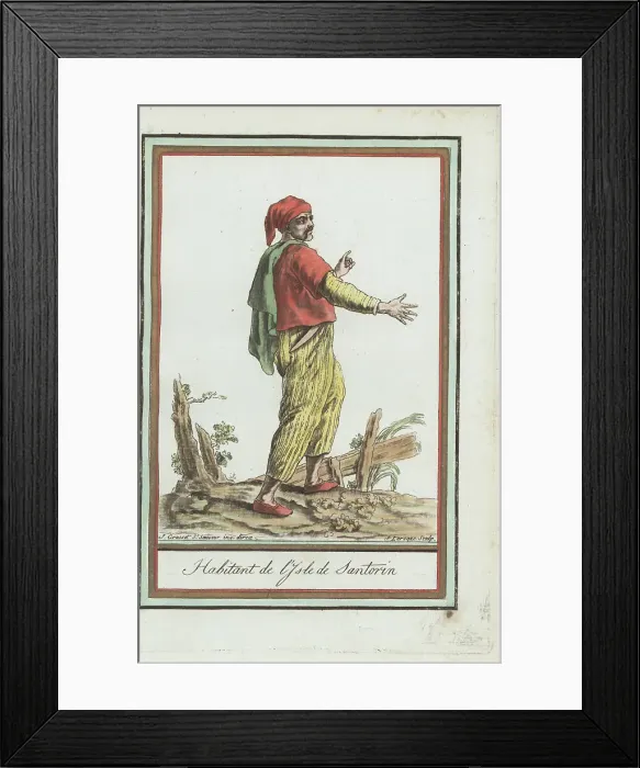 Framed Print : Man of the island of Santorini during the Ottoman Empire Framed Print : Man of the island of Santorini during the Ottoman Empire