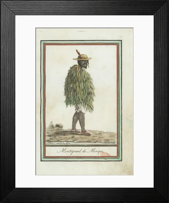 Framed Print : Costume of a nomadic highlander of ancient Mexico Framed Print : Costume of a nomadic highlander of ancient Mexico