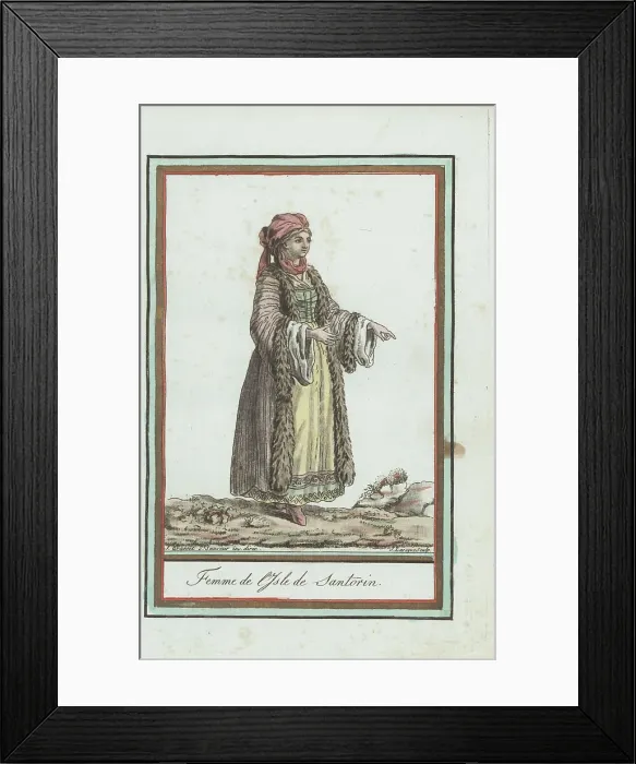 Framed Print : Woman of the island of Santorini in the Ottoman Empire Framed Print : Woman of the island of Santorini in the Ottoman Empire