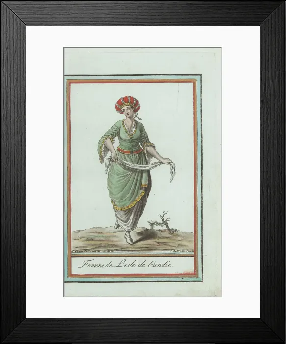 Framed Print : Woman of the Kingdom of Candia, Ottoman Empire, dancing Framed Print : Woman of the Kingdom of Candia, Ottoman Empire, dancing