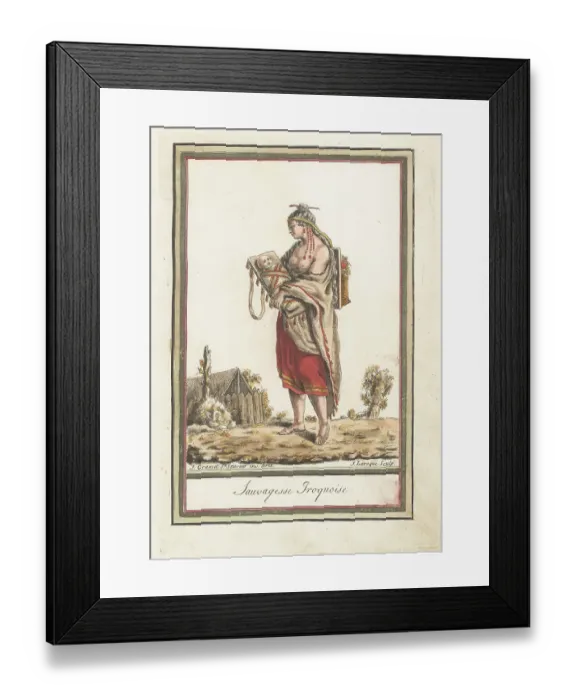 Framed Print : Woman and baby of the Iroquois Confederacy Framed Print : Woman and baby of the Iroquois Confederacy