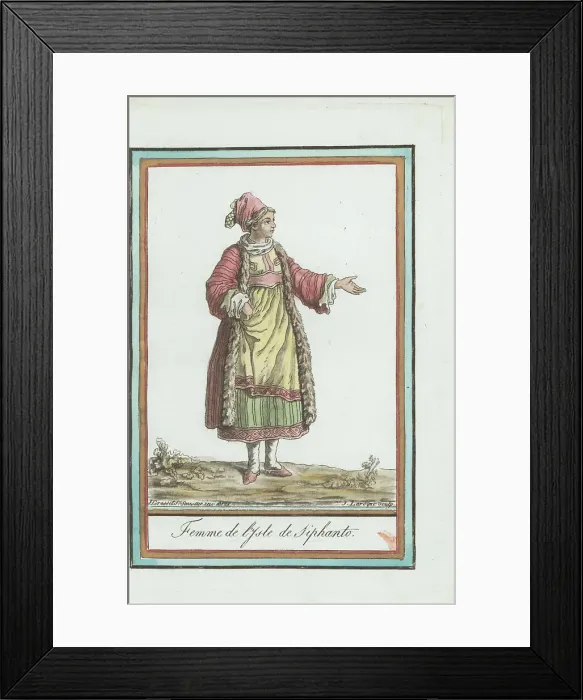 Framed Print : Woman of the island of Sifnos, Ottoman Empire Framed Print : Woman of the island of Sifnos, Ottoman Empire