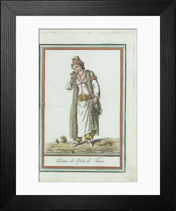 Framed Print : Woman of the island of Tinos, Ottoman Empire Framed Print : Woman of the island of Tinos, Ottoman Empire