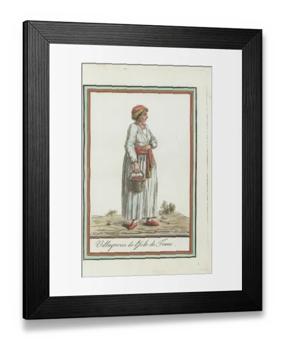 Framed Print : Woman villager of the island of Tinos, Ottoman Empire Framed Print : Woman villager of the island of Tinos, Ottoman Empire