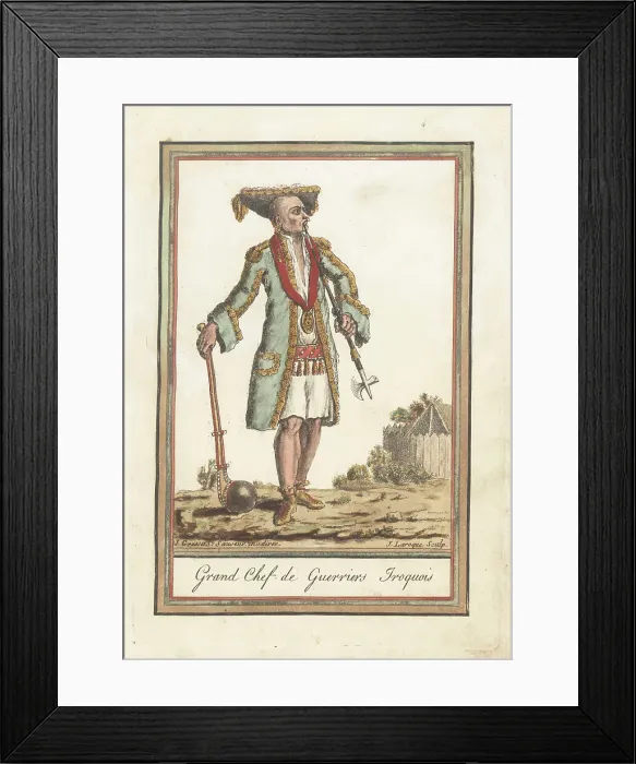 Framed Print : Great Chief of the Iroquois Confederacy warriors Framed Print : Great Chief of the Iroquois Confederacy warriors