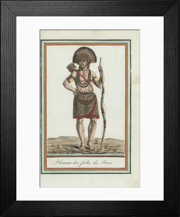 Framed Print : Polynesian man of Tonga, Pacific Islands Framed Print : Polynesian man of Tonga, Pacific Islands