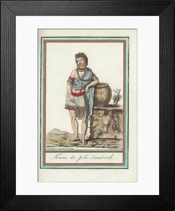 Framed Print : Woman of the Sandwich Isles, now Hawaii Framed Print : Woman of the Sandwich Isles, now Hawaii