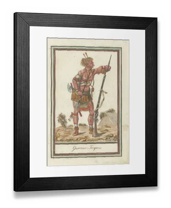 Framed Print : Warrior of the Iroquois Confederacy Framed Print : Warrior of the Iroquois Confederacy