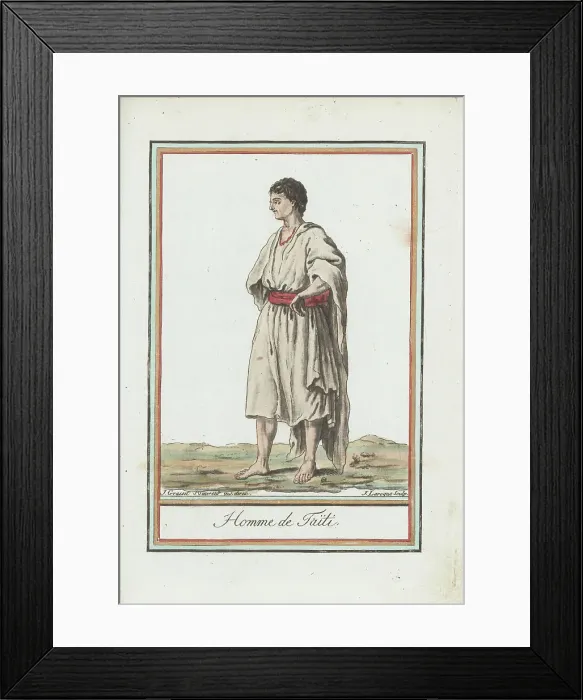 Framed Print : Polynesian man of Tahiti, Pacific Islands Framed Print : Polynesian man of Tahiti, Pacific Islands
