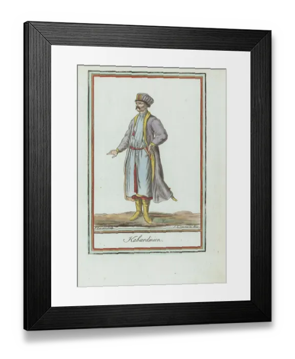 Framed Print : Kabardian man, one of the 12 Circassian tribes Framed Print : Kabardian man, one of the 12 Circassian tribes